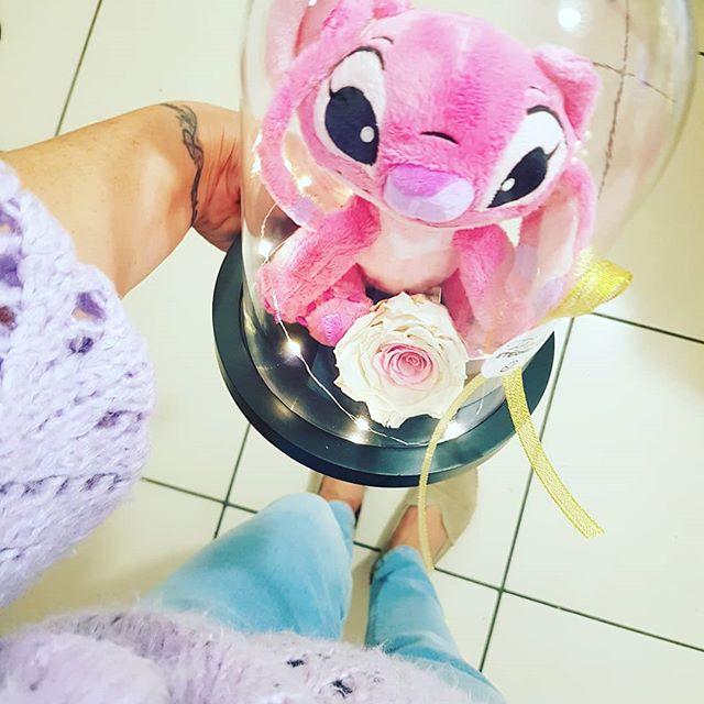 Peluche Stitch rose - Angel (26cm)