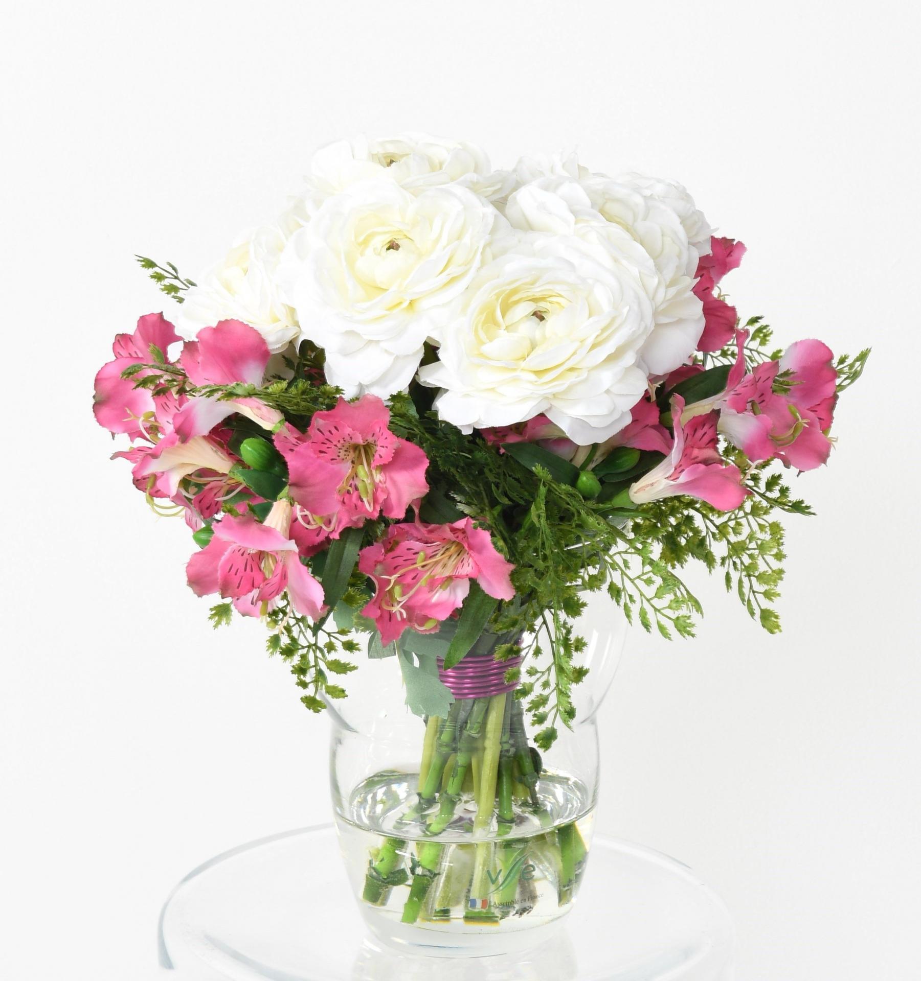 200bouquet en rose et blanc