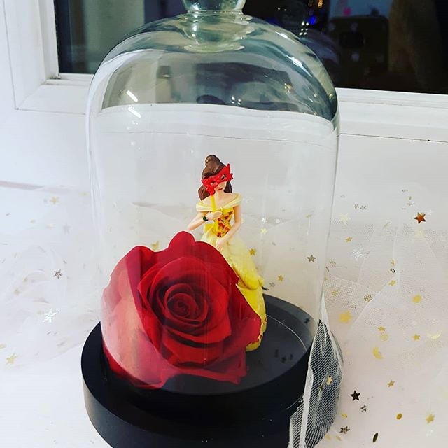 CLOCHE Disney ROSE éternelle La Belle et la Bête disney