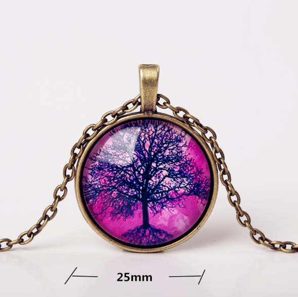 Arbre de vie violet verre 1