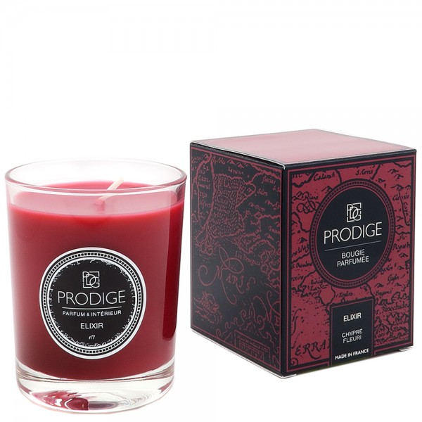 Bougie parfumee elixir chypre fleuri