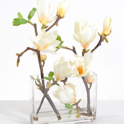 Bouquet magnolia branche vase allonge